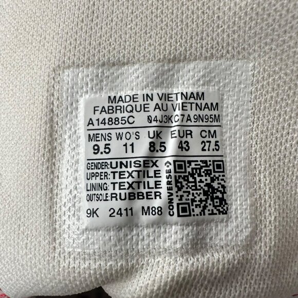 ⭐CONVERSE Run Star Hike Hi Platform Rose Cross Stitch Sz 9.5 Men's Shoes A14885C - Picture 8 of 10